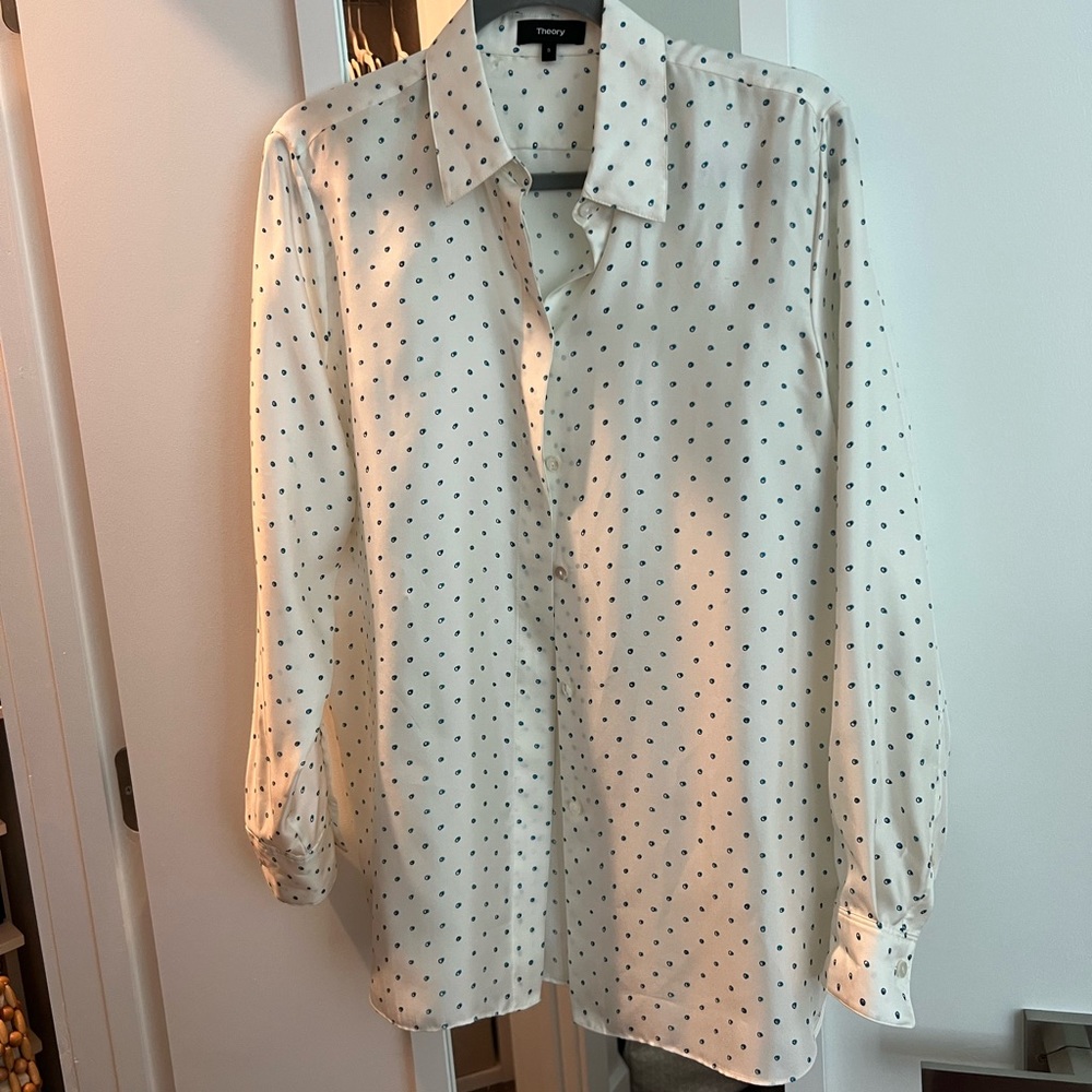 Oversized Theory Silk Blouse